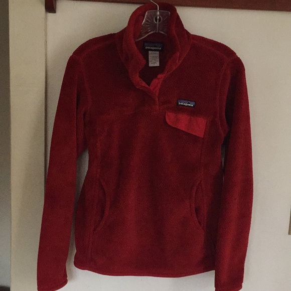 Patagonia Re-Tool Snap Fleece Maroon Pullover - Picture 2 of 3